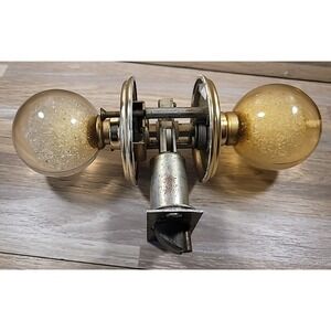 Ruth Richmond Weiser 1960s Golden Lucite Interior Door Knob Set MCM